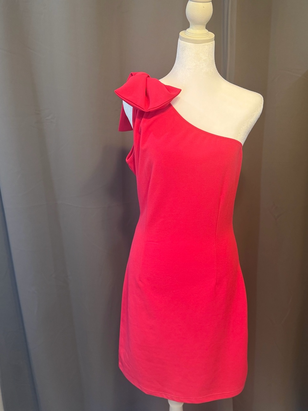 PrettyGarden Coquette Barbie One-Shoulder Pink Dress with Bow Size Medium